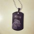 Dog Tag zwart gelakt met naam _